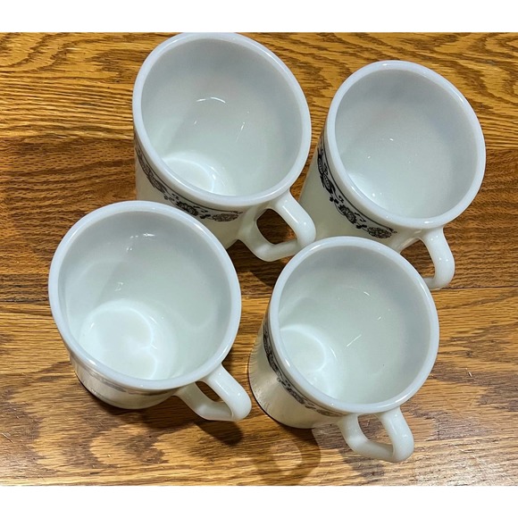 PYREX Old Town Blue Onion MUGS CUPS  Set of 4 - Picture 4 of 5